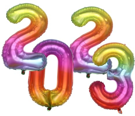 Garneck Zahlenballons Aus Aluminiumfolie Für Party-dekoration Große Folienballons Für Silvester Geburtstage Neujahr Kinderpartys Dekorative Ballons