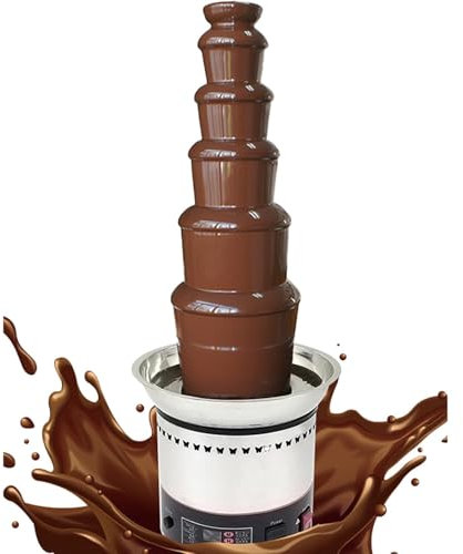 Fuente de chocolate fondue Torre De Fondue De Chocolate Caliente Comercial De Gran Capacidad, 4/5/6/7 Niveles, Máquina De Cascada De Calentamiento De Chocolate De Acero Inoxidable For Nachos, Queso Fo