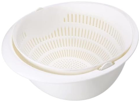 OXOAMP Tazón de Frutas Cesta de Frutas for Cocina Cesta de Verduras de Doble Capa, frutero de plástico (Color: Blanco, tamaño: 23 * 10,5 cm) for Sala de Estar Verduras