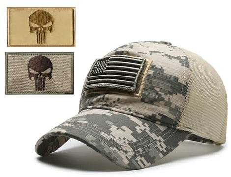 YUSENGMOO Men‘s USA Patch Grey Baseball Cap