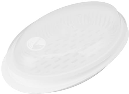 Assiette de Cuisson à la Vapeur pour Poisson, Assiette Polyvalente pour la Cuisson des Aliments, Plat de Poisson Cuit à la Vapeur au ondes, Support Ovale pour la Cuisson