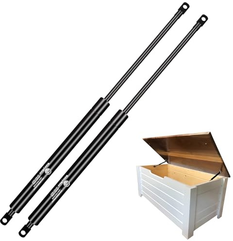 WateryWave 385MM 500N Gas Struts with 8mm Eyelet Heads Gas Spring Strut Heavy Duty Hydraulic Lift Support Shock for Ottoman Bed Heavy Lid Tool Box Cabinet Floor Hatch Door(385MM-500N)
