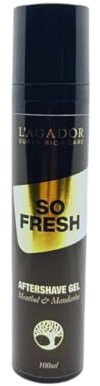 L'Agador So Fresh Aftershave Gel, Menthol & Mandarine, mit Aloe Vera und Hyaluron, 100ml Airless Dispenser