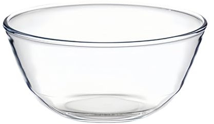 Lot de 2 grands bols à mélanger en verre borosilicate transparent de 22,9 cm pour mélanger, servir, pâtisserie, utilisation dans la cuisine pour salade, dessert, soupe, micro-ondes et four, 2,7 l