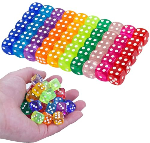 50 Stück Würfel Set,WürfelBunt，Spielwürfel,14 Mm,D6 Dice Mit Runden Ecken, BunteWürfel, AcrylWürfel Bunt Mit Runden,Würfelset Mit Aufbewahrungsbox Für TischspieleWürfelspiele,Ktv Party,10 Farben