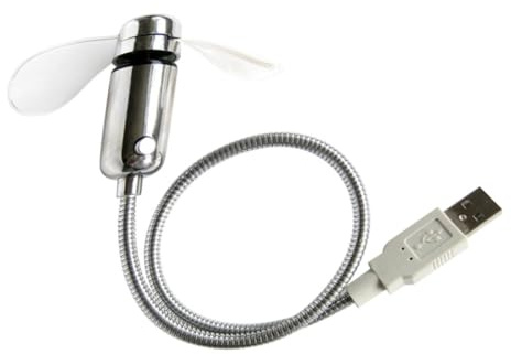 Hoement Ventilatore USB Portatile Mini con Display Orologio LED Raffreddamento Silenziosa per e Viaggio Funzione