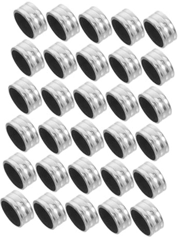 Homoyoyo 30pcs Stainless Steel Wine Plug Antique Ring Stainless Steel Rings Replacement Bottle Stopper Wine Drip Catcher Catchers Black