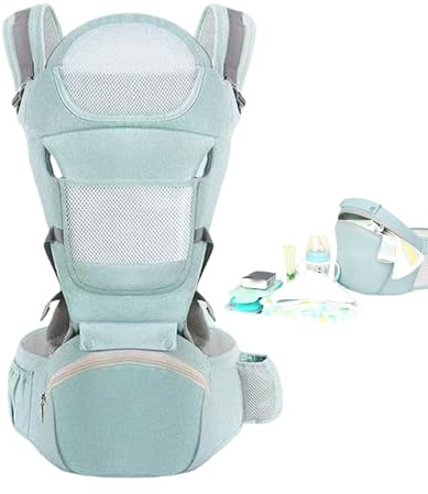 ,Capazo Ajustable y de Porteo - Multifuncional - Para 0-36 Meses Senderismo Avión Viajes Padres y Madres