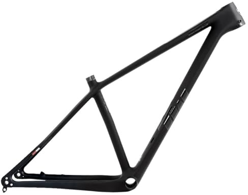 HIMALO Carbon Fibre Mountain Bike Frame 15/17/19'' XC Hardtail MTB Frame for 27.5/29er Wheel，Thru Axle 12x142mm Disc Brake Internal Routing Lightweight 1190g(Black,19'')