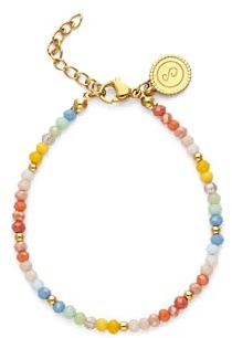 SINGULARU Pulsera Mujer Crystals Pastel Acero Baño Oro