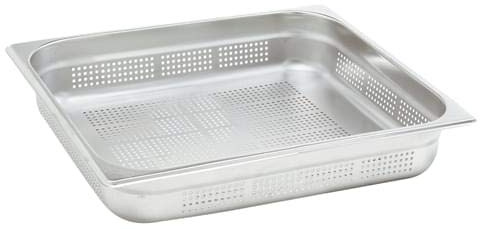 Pentole Agnelli Bacinella Forata Gastronorm, Acciaio Inossidabile, 1/2, 26.5x32.5x15 cm
