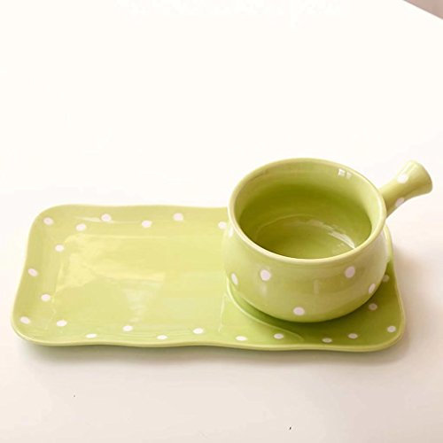 Gute Schüssel Zhao SHOP-5in Porzellanschale 600ml Backform mit Griff für Restaurant Home Breakfast Desserts