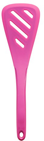 Kochblume Design-Schlitzwender L | Premium-Silikon | Hitzebeständig | Spülmaschinenfest | 30cm | Farbe: pink
