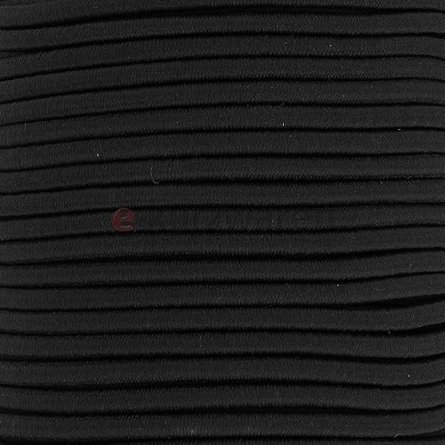e-kurzwaren 5m Gummikordel 1mm / 2mm / 2,5mm / 3mm / 4mm / 5mm Hutgummi hochwertig Rundgummi Gummischnur elastisch Handwerk 32 Farben
