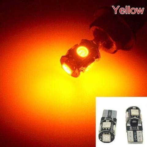 2X 10 LED ARANCIO 6000K INDICATORE SEGNALE FRECCE LAMPADINA LATERALE T10 W5W