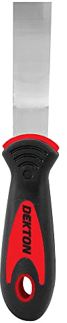 Dekton 1 Professional Scraper - Heavy Duty Stainless Sturdy Steel Blade| Ergonomic Rubber Grip Handle for Comfort| 1 Blade| Ideal for Scraping Wallpaper, Filling Cracks and Repairing Holes| Durable