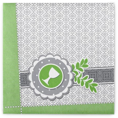 Sovie HORECA Airlaid-Servietten 40x40 cm hochwertige Einweg-Servietten für Kommunion/Konfirmation extrem saugstark & stoffähnlich 50 Stück KELCH-TAUBE (Grün)