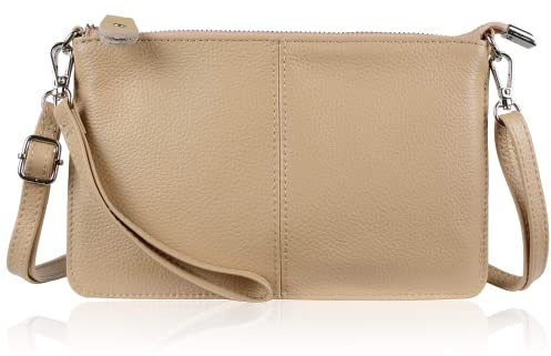 Befen Petits Sacs Bandoulière en Cuir Authentique pour Femmes avec Dragonne, Pochette Portefeuille, S, Déconstruit