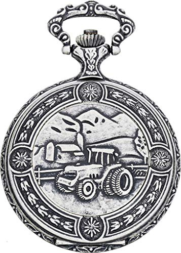 Eichmüller Taschenuhr Trecker/Traktor 8202-08 mit Taschenuhrkette und Etui