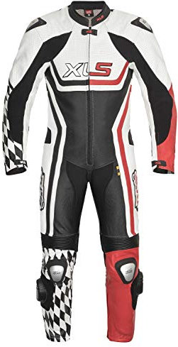 XLS Lederkombi Racing Einteiler Mod. EOS schwarz rot einteilig Motorradkombi Leder (48)