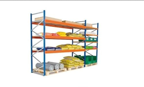 Horison Industries Heavy Duty Shelving Units for Storage, Garage Shelving Units, Racking for Garage, Storage Racking Shelving - Wide Span Kits - Starter 4 Shelves - Chipboard - 2000x1785x600mm