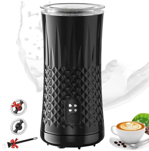 Milk Frother, Elec3 4 in 1 Electric Frother and Steamer 8.1oz/240ml Milk Warmer Coffee Foamer, Kitchen Small Appliances Automatic Warm and Cold Foam Maker for Latte,Cappuccino,Macchiato,Chocolate