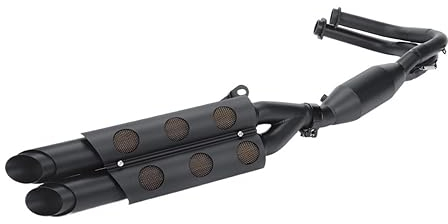 MODADA Motorrad Endschalldämpfer Für Kawasaki Für Vulcan S650 650 S 650 S VN650 Doppel Rohr S650 Motorrad Auspuff Header Rohr Vorne Link Rohr Endschalldämpfer