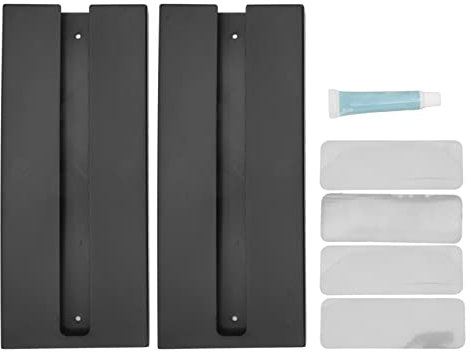 2 Stück Schwarz-roter Weinglashalter, Selbstklebendes Weinglasregal aus Kunststoff, Hängeregal, Weinglashalter, Küchenorganisation, Glashalter-Aufbewahrung für Bar, Küchenschrank, Küchendekoration
