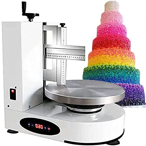 Machine électrique pour glaçage de gâteau d'anniversaire Semi-Automatique, Dispositif de décoration de gâteau Automatique, étalage du frottis de crème de gâteau glacé, blanc-110V