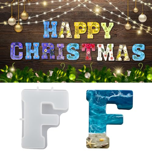 Große Buchstaben Silikonform, 18,5 cm Gießform für Epoxidharz und Gips | Große Buchstaben-Gießform für Namen, Initialen und Geschenke; für Epoxidharz, Resin, Gips, Beton und kreative DIY-Deko