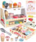 Toaren Juguete de Madera para Niños,Heladería de Madera,Tienda de Helados Accesorios de Cocina,Juego de imitación,Juguete Montessori, para Niñas Niños 3 Anos y más