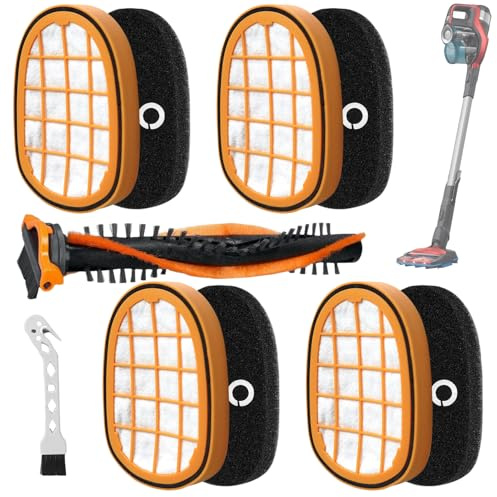 Philips dammsugarfilter set – Speedpro Max borste, HEPA + ABS-filter – kompatibel med FC6812/6814/6822/6823/6827/6908