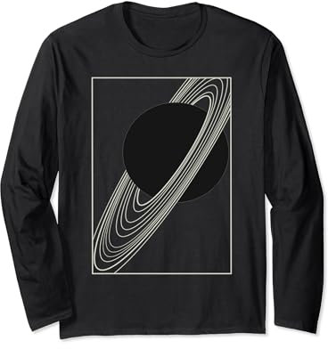 Saturnringe: Astronomie-Druck Langarmshirt