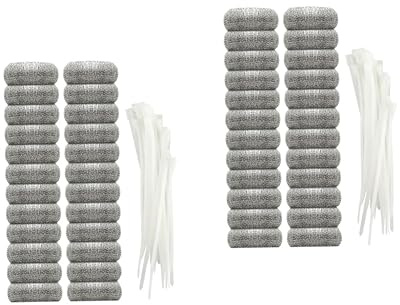 AUTSUPPL 48pcs Washing Machine Mesh Pouch for Delicates Stainless Steel Filter Strainer Cable Ties Use during Cleaning Gadgets