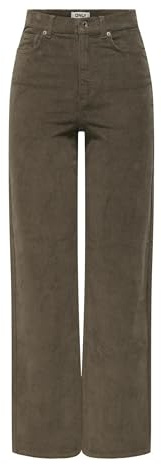 Only Onlhope Global Ex Hw Pantalon Classique en Velours côtelé PNT Noos pour Femme, Morel, 38W / 32L