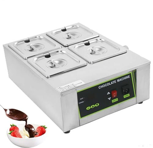 Máquina de templado profesional de chocolate comercial, olla eléctrica de 1000 W, control digital, derrite 8 kg de chocolate, perfecta para uso comercial