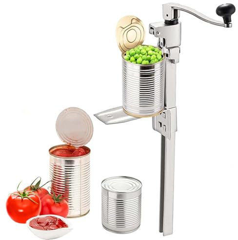 Manuale Apriscatole Heavy Duty, Kitchen Aid Commercial Apriscatole Metallo, Swing Away Industriale Regolabile Apriscatole per Massimo 12 Grandi Lattine per Ristorante, Home