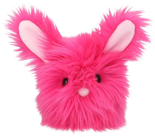 Depesche 13261 Snukis - Kuscheltier Hase in Pink, mit langen Ohren, ca. 18 cm großes Plüschtier mit weißem Schwänzchen