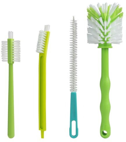 Reinigungsbürsten-Set für, Kompatibel mit TM31, TM5, TM6, TM21 – 4-teiliges Set inklusive Mixtopfbürste, Messerbürste, Flaschenbürste – Ideal für Küchenmaschinen, Spülmaschinenfest, Langlebig