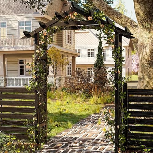 LYXXJRYBHD Spalier für Gartenbögen, Hochzeitsbogen-Hintergrundständer, Breiter, Stabiler Laubengang für Kletterpflanzen, Party-, Rasen-, Hofdekoration(Brown)