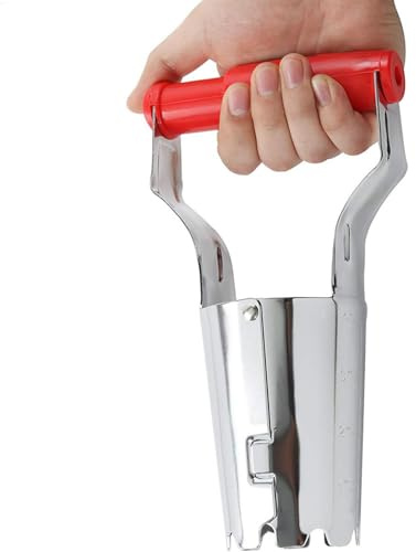 Generisch Planteur de bulbes automatique - Accessoire de jardin idéal pour la pose de bulbes - Avec déclenchement automatique et échelle de profondeur - Aide à la plantation en acier de qualité