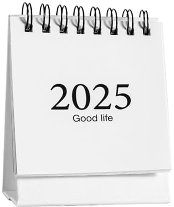 Kleiner Tischkalender Monatskalender 2025 Tischkalender 2024-2025 Kalender Englisch Stehkalender Bürokalender