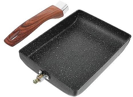 GLEAVI Poêle à Omelette Antiadhésive Mini en Fer et Aluminium, Portable