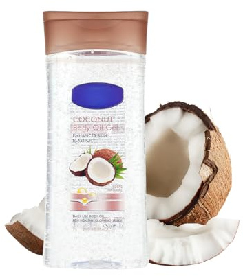 Kokosöl Körperlotion - Body Oil Gel mit Shea Butter - Coconut Miracle Oil für sehr trockene Haut - Kokosnussöl Massageöl - Feuchtigkeitsspendende Bodylotion Damen - Coco Körperpflege