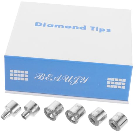 HAMPPLIES Diamond Microcarving Tips Wands Replacement Set Microdermabrasion Heads Beauty Accessory for Home and Salon Use Women and Girls