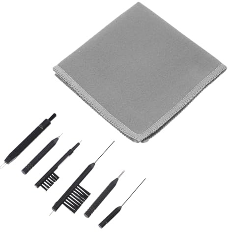 Hörgeräte Reinigungsbürsten 7 Stück aus Pvc für Hörgeräte | Einfach zu Benutzen, Zubehörpflege für Hörgeräte, Kompakt Verstaubar, Schlichtes Elegantes Design