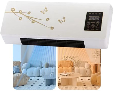 Aire acondicionado portátil de pared de 2000 W | Mini split de doble función for todas las estaciones | Calefacción/aire acondicionado rápido y natural(B)