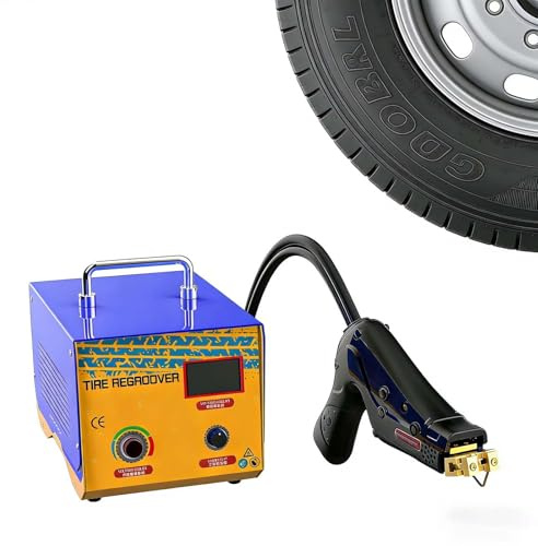 SIEEOUR Rainureuse De Pneus 1000w Avec Lames U/V, Machine Professionnelle De Ré-Groovage, Régropeuse Avec 20 Lames, Fer Chauffant Coupe-Pneu & Outil De Rainurage, Pour Pneus De Camion