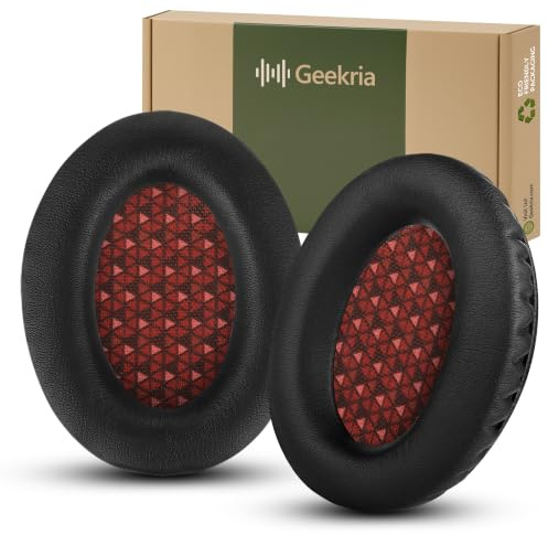 Geekria Replacement Ear Pads Compatible with Bose SoundTrue Around-Ear II, QC35, QC25, QC2, QC15, SoundLink AE, AE2, AE2i, AE2w Headphones Ear Cushions, Repair Parts (Black)