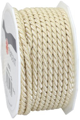 PRÄSENT C.E. Pattberg Mosel Kordel créme, 25 m geflochtene Schnur für Geschenke, Päckchen, 4 mm Breite, Zubehör zum Dekorieren und Basteln, reißfestes Dekoband